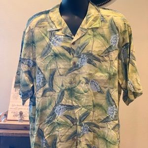 Tommy Bahama Button Down Silk Shirt, Size XL